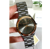 Buy Shop Michael Kors Runway Quartz Grey Dial Grey Steel Strap Watch For Women - MK8576 USA Online