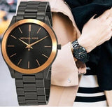Buy Shop Michael Kors Runway Quartz Grey Dial Grey Steel Strap Watch For Women - MK8576 USA Online