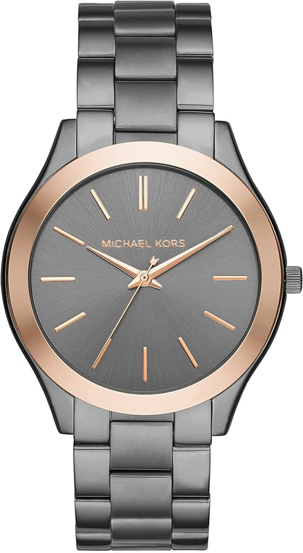 Buy Shop Michael Kors Runway Quartz Grey Dial Grey Steel Strap Watch For Women - MK8576 USA Online