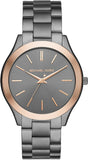 Buy Shop Michael Kors Runway Quartz Grey Dial Grey Steel Strap Watch For Women - MK8576 USA Online