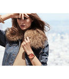 Buy Shop Michael Kors Runway Quartz Orange Dial Gold Steel Strap Watch For Women - MK5930 USA Online