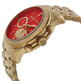 Buy Shop Michael Kors Runway Quartz Orange Dial Gold Steel Strap Watch For Women - MK5930 USA Online