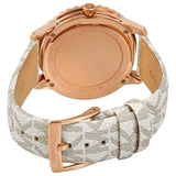 Buy Shop Michael Kors Runway Quartz Rose Gold Dial White Leather Strap Watch For Women - MK6980 USA Online