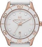 Buy Shop Michael Kors Runway Quartz White Dial White Rubber Strap Watch For Women - MK6853 USA Online