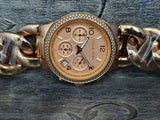 Buy Shop Michael Kors Runway Rose Gold Dial Rose Gold Steel Strap Watch for Women - MK3247 USA Online