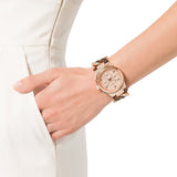 Buy Shop Michael Kors Runway Rose Gold Dial Rose Gold Steel Strap Watch for Women - MK3247 USA Online