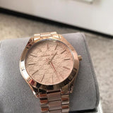 Buy Shop Michael Kors Runway Rose Gold Dial Rose Gold Steel Strap Watch for Women - MK3336 USA Online