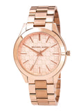 Buy Shop Michael Kors Runway Rose Gold Dial Rose Gold Steel Strap Watch for Women - MK3336 USA Online