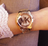 Buy Shop Michael Kors Runway Rose Gold Dial Rose Gold Steel Strap Watch for Women - MK5661 USA Online