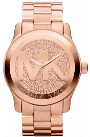 Buy Shop Michael Kors Runway Rose Gold Dial Rose Gold Steel Strap Watch for Women - MK5661 USA Online