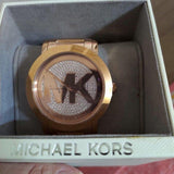 Buy Shop Michael Kors Runway Rose Gold Dial Rose Gold Steel Strap Watch For Women - MK5853 USA Online