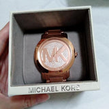 Buy Shop Michael Kors Runway Rose Gold Dial Rose Gold Steel Strap Watch For Women - MK5853 USA Online