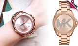 Buy Shop Michael Kors Runway Rose Gold Dial Rose Gold Steel Strap Watch For Women - MK5853 USA Online