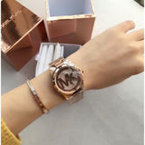 Buy Shop Michael Kors Runway Rose Gold Dial Rose Gold Steel Strap Watch For Women - MK5853 USA Online