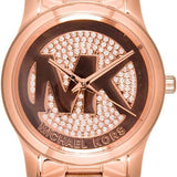 Buy Shop Michael Kors Runway Rose Gold Dial Rose Gold Steel Strap Watch For Women - MK5853 USA Online