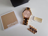 Buy Shop Michael Kors Runway Rose Gold Dial Two Tone Steel Strap Watch for Women - MK4301 USA Online