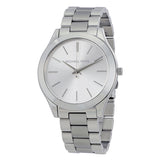 Buy Shop Michael Kors Slim Runway Silver Dial Silver Stainless Steel Strap Watch for Women - MK3178 USA Online