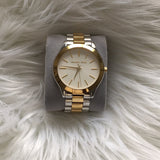 Buy Shop Michael Kors Runway Slim Silver Dial Two Tone Stainless Steel Strap Watch for Women - MK3198 USA Online