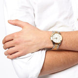 Buy Shop Michael Kors Runway Slim Silver Dial Two Tone Stainless Steel Strap Watch for Women - MK3198 USA Online