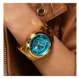 Buy Shop Michael Kors Runway Stop Hunger Blue Dial Gold Steel Strap Watch for Men - MK8315 USA Online