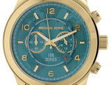 Buy Shop Michael Kors Runway Stop Hunger Blue Dial Gold Steel Strap Watch for Men - MK8315 USA Online