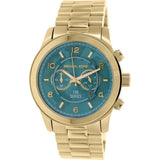 Buy Shop Michael Kors Runway Stop Hunger Blue Dial Gold Steel Strap Watch for Men - MK8315 USA Online