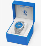 Buy Shop Michael Kors Runway Stop Hunger Blue Dial Silver Steel Strap Watch for Women - MK7427 USA Online