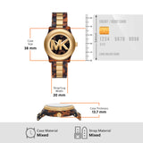 Buy Shop Michael Kors Runway Three-Hand Brown Dial Two Tone Steel Strap Watch for Women - MK7354 USA Online