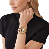 Buy Shop Michael Kors Runway Three-Hand Brown Dial Two Tone Steel Strap Watch for Women - MK7354 USA Online