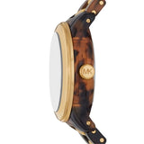 Buy Shop Michael Kors Runway Three-Hand Brown Dial Two Tone Steel Strap Watch for Women - MK7354 USA Online