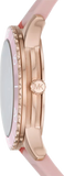 Buy Shop Michael Kors Runway Three Hand Crystal Pave Dial Pink Rubber Strap Watch For Women - MK6854 USA Online