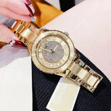 Buy Shop Michael Kors Runway Three-Hand Gold Dial Gold Steel Strap Watch For Women - MK6911 USA Online