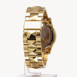 Buy Shop Michael Kors Runway Three Hand Green Dial Gold Steel Strap Watch For Women - MK7390 USA Online