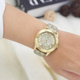Buy Shop Michael Kors Runway Three Hand Quartz Gold Dial Brown Leather Strap Watch For Women - MK6999 USA Online