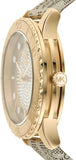 Buy Shop Michael Kors Runway Three Hand Quartz Gold Dial Brown Leather Strap Watch For Women - MK6999 USA Online