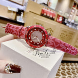 Buy Shop Michael Kors Runway Three-Hand Quartz Red Dial Red Leather Strap Watch For Women - MK7179 USA Online