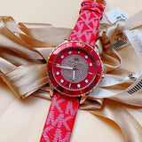 Buy Shop Michael Kors Runway Three-Hand Quartz Red Dial Red Leather Strap Watch For Women - MK7179 USA Online