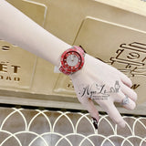 Buy Shop Michael Kors Runway Three-Hand Quartz Red Dial Red Leather Strap Watch For Women - MK7179 USA Online