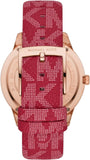 Buy Shop Michael Kors Runway Three-Hand Quartz Red Dial Red Leather Strap Watch For Women - MK7179 USA Online