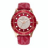Buy Shop Michael Kors Runway Three-Hand Quartz Red Dial Red Leather Strap Watch For Women - MK7179 USA Online