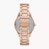 Buy Shop Michael Kors Runway Three-Hand Silver Dial Rose Gold Steel Strap Watch for Women - MK7473 USA Online