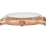 Buy Shop Michael Kors Runway Three-Hand Silver Dial Rose Gold Steel Strap Watch for Women - MK7473 USA Online
