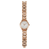 Buy Shop Michael Kors Runway Three-Hand Silver Dial Rose Gold Steel Strap Watch for Women - MK7473 USA Online