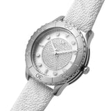 Buy Shop Michael Kors Runway Three Hand White Dial White Leather Strap Watch For Women - MK6998 USA Online