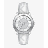 Buy Shop Michael Kors Runway Three Hand White Dial White Leather Strap Watch For Women - MK6998 USA Online