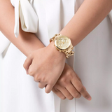 Buy Shop Michael Kors Runway Twist Gold Dial Gold Stainless Steel Strap Watch for Women - MK3131 USA Online