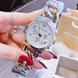 Buy Shop Michael Kors Runway Twist Silver Dial Silver Stainless Steel Strap Watch for Women - MK3149 USA Online