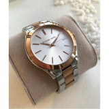 Buy Shop Michael Kors Runway White Dial Two Tone Stainless Steel Strp Watch for Women - MK3204A USA Online