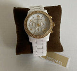 Michael Kors Runway White Dial White Steel Strap Watch for Women - MK5237
