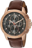 Buy Shop Michael Kors Ryker Analog Gray Dial Brown Leather Strap Watch For Men - MK8519 USA Online